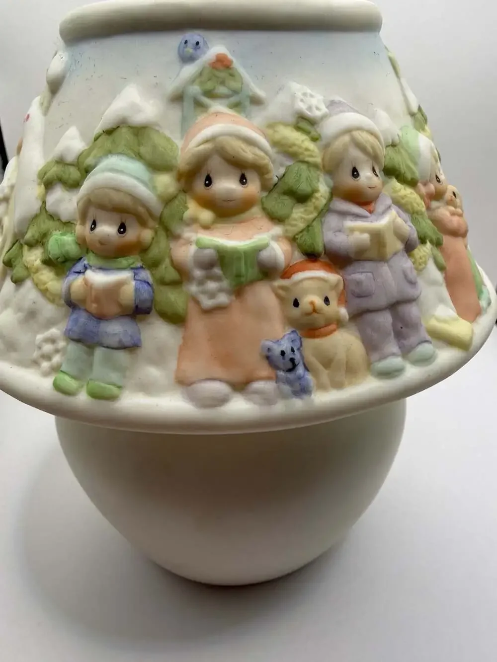 Precious Moments 1999 Christmas Holiday Candle Lamp/Votive Holder